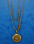 Halskette mit Medaillon gold ca. 43 - 51 cm