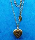 Halskette mit Herz Medaillon gold ca. 59 - 64 cm