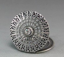 Medaillon rund mit Kristallstein in silber inkl. Fotoservice