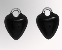 Pilgrim Charms Earrings Herzen in schwarz/silber