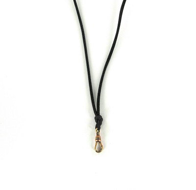 Satin Halsband/Halskette in schwarz/gold