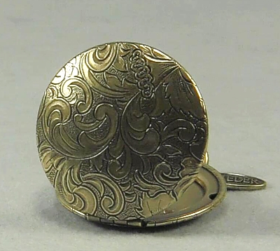 Medaillon rund mit Dekor gold