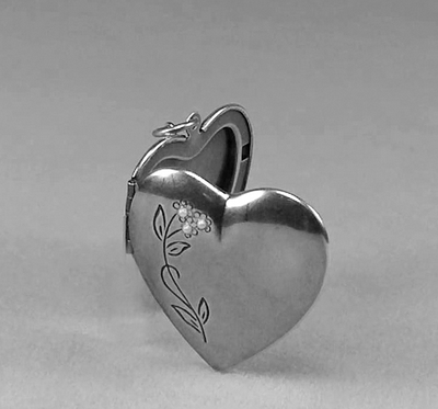 Herz Medaillon silber