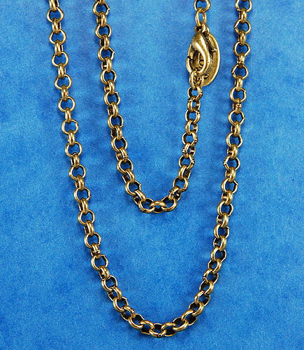 Halskette in gold, Länge ca. 90 cm