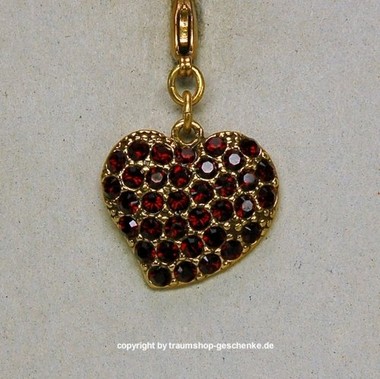 Pilgrim Charms Anhänger Sweetheart in rot/gold