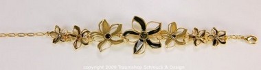 Pilgrim Armband Velvet in braun-mix/gold