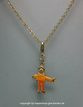Pilgrim Charms Anhänger Happy Faces als Junge in orange/gold